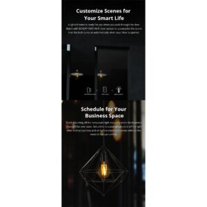 GloboStar® 80028 SONOFF B02-F-ST64-R2 – Wi-Fi Smart LED Filament Bulb E27 ST64 7W 700lm AC 220-240V CCT Change from 1800K to 5000K Dimmable 80028GS