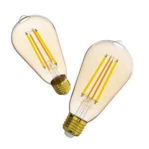 GloboStar® 80028 SONOFF B02-F-ST64-R2 – Wi-Fi Smart LED Filament Bulb E27 ST64 7W 700lm AC 220-240V CCT Change from 1800K to 5000K Dimmable 80028GS