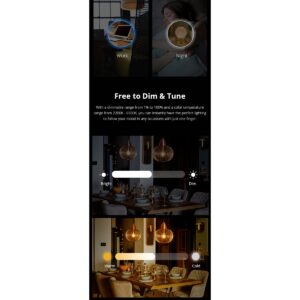 GloboStar® 80028 SONOFF B02-F-ST64-R2 – Wi-Fi Smart LED Filament Bulb E27 ST64 7W 700lm AC 220-240V CCT Change from 1800K to 5000K Dimmable 80028GS