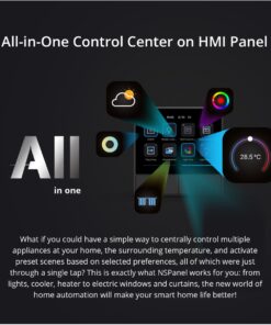 GloboStar® 80058 SONOFF NSPanel-R2-2022-EU – Wi-Fi Smart Scene Wall Switch(86/EU Type) – Integrated HMI Panel – Smart Temperature Control