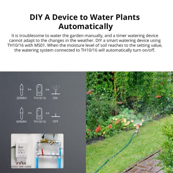 GloboStar® 80059 SONOFF MS01 – Smart Soil Moisture Sensor TH Sensor for TH10 & TH16 Models