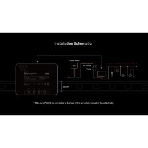 GloboStar® 80060 SONOFF POWR3 – Wi-Fi Smart High Power Switch – 25A/5500W