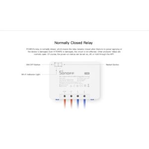 GloboStar® 80060 SONOFF POWR3 – Wi-Fi Smart High Power Switch – 25A/5500W