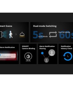 GloboStar® 80064 SONOFF PIR3-RF – Smart 433MHZ RF PIR Motion Sensor 6m/110° Detection