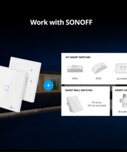 GloboStar® 80067 SONOFF T2EU3C-RF – 433MHz Wireless Smart Wall Touch Button Switch 3 Way – RF Series