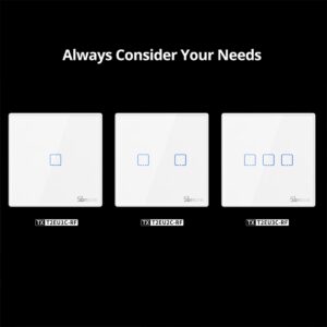 GloboStar® 80067 SONOFF T2EU3C-RF – 433MHz Wireless Smart Wall Touch Button Switch 3 Way – RF Series