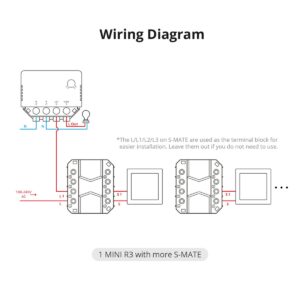 GloboStar® 80070 SONOFF S-MATE – Switch Mate 16A/3500W