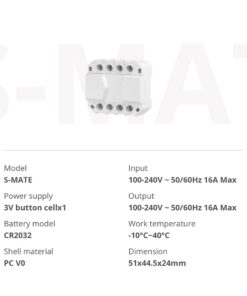 GloboStar® 80070 SONOFF S-MATE – Switch Mate 16A/3500W