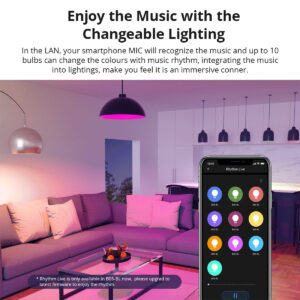 GloboStar® 80071 SONOFF B02-BL-A60 – LED BULB E27 A60 806lm 9W WiFi+Bluetooth CW (Cool White + Warm white) Dimming Smart Bulb 2700K-6500K