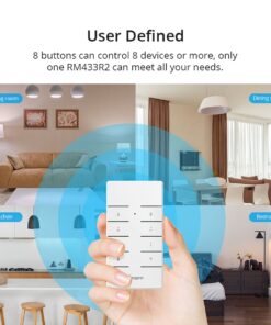 GloboStar® 80074 SONOFF RM433R2 – Remote Controller RF 433Mhz 8 Key (Battery Included)