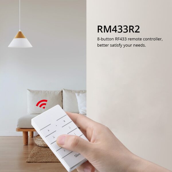 GloboStar® 80074 SONOFF RM433R2 – Remote Controller RF 433Mhz 8 Key (Battery Included)