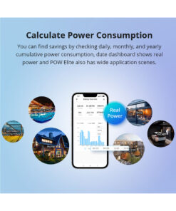 GloboStar® 80079 SONOFF POW Elite POWR316D Smart WiFi Real Time Power Consumption AC 100-240V MAX 16A