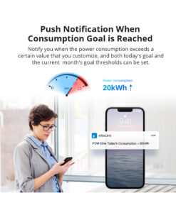 GloboStar® 80079 SONOFF POW Elite POWR316D Smart WiFi Real Time Power Consumption AC 100-240V MAX 16A