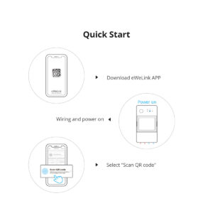 GloboStar® 80080 SONOFF POW Elite POWR320D Smart WiFi Real Time Power Consumption AC 100-240V MAX 20A