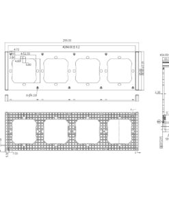 GloboStar® 80086 SONOFF SwitchMan M5-80 Wall Frame 4 Way – L29.9 X W8.6 X H1.48CM