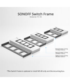 GloboStar® 80086 SONOFF SwitchMan M5-80 Wall Frame 4 Way – L29.9 X W8.6 X H1.48CM