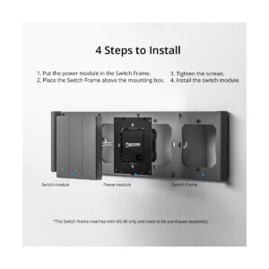 GloboStar® 80086 SONOFF SwitchMan M5-80 Wall Frame 4 Way – L29.9 X W8.6 X H1.48CM