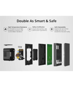 GloboStar® 80089 SONOFF M5-3C-80 SwitchMan Mechanical Smart Switch WiFi & Bluetooth AC 100-240V Max 6A 1320W (2A/Way) 3 Way