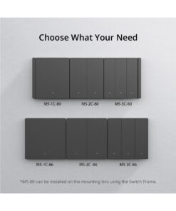 GloboStar® 80089 SONOFF M5-3C-80 SwitchMan Mechanical Smart Switch WiFi & Bluetooth AC 100-240V Max 6A 1320W (2A/Way) 3 Way