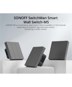 GloboStar® 80089 SONOFF M5-3C-80 SwitchMan Mechanical Smart Switch WiFi & Bluetooth AC 100-240V Max 6A 1320W (2A/Way) 3 Way