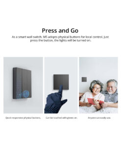 GloboStar® 80089 SONOFF M5-3C-80 SwitchMan Mechanical Smart Switch WiFi & Bluetooth AC 100-240V Max 6A 1320W (2A/Way) 3 Way