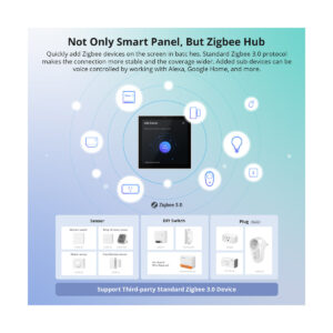 GloboStar® 80094 SONOFF NSPanel86PB Wi-Fi & Zigbee 3.0 Smart Scene Wall Switch (86/EU Type) – AC 100-240V – Integrated HMI Touch Panel – Smart Controller & Gateway for All Smart Devises