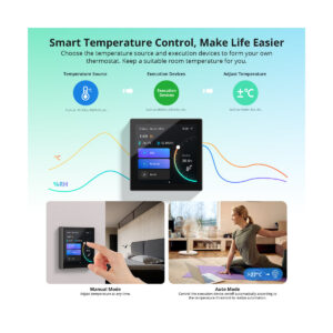 GloboStar® 80094 SONOFF NSPanel86PB Wi-Fi & Zigbee 3.0 Smart Scene Wall Switch (86/EU Type) – AC 100-240V – Integrated HMI Touch Panel – Smart Controller & Gateway for All Smart Devises