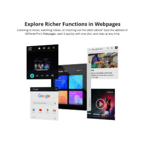 GloboStar® 80095 SONOFF NSPanel86PW Wi-Fi & Zigbee 3.0 Smart Scene Wall Switch (86/EU Type) – AC 100-240V – Integrated HMI Touch Panel – Smart Controller & Gateway for All Smart Devises