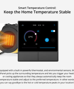 GloboStar® 80096 SONOFF NSPanel-EUW – Wi-Fi Smart Scene Wall Switch (86/EU Type) – Integrated HMI Touch Panel – Smart Controller & Gateway for All Smart Devises
