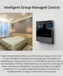 GloboStar® 80096 SONOFF NSPanel-EUW – Wi-Fi Smart Scene Wall Switch (86/EU Type) – Integrated HMI Touch Panel – Smart Controller & Gateway for All Smart Devises