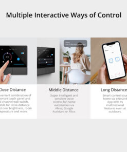 GloboStar® 80096 SONOFF NSPanel-EUW – Wi-Fi Smart Scene Wall Switch (86/EU Type) – Integrated HMI Touch Panel – Smart Controller & Gateway for All Smart Devises