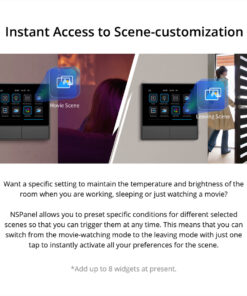 GloboStar® 80096 SONOFF NSPanel-EUW – Wi-Fi Smart Scene Wall Switch (86/EU Type) – Integrated HMI Touch Panel – Smart Controller & Gateway for All Smart Devises