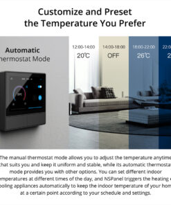 GloboStar® 80096 SONOFF NSPanel-EUW – Wi-Fi Smart Scene Wall Switch (86/EU Type) – Integrated HMI Touch Panel – Smart Controller & Gateway for All Smart Devises