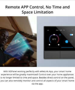 GloboStar® 80096 SONOFF NSPanel-EUW – Wi-Fi Smart Scene Wall Switch (86/EU Type) – Integrated HMI Touch Panel – Smart Controller & Gateway for All Smart Devises