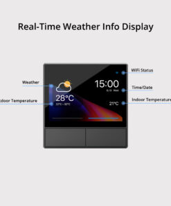 GloboStar® 80096 SONOFF NSPanel-EUW – Wi-Fi Smart Scene Wall Switch (86/EU Type) – Integrated HMI Touch Panel – Smart Controller & Gateway for All Smart Devises