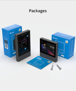 GloboStar® 80096 SONOFF NSPanel-EUW – Wi-Fi Smart Scene Wall Switch (86/EU Type) – Integrated HMI Touch Panel – Smart Controller & Gateway for All Smart Devises