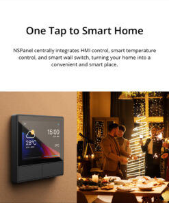 GloboStar® 80096 SONOFF NSPanel-EUW – Wi-Fi Smart Scene Wall Switch (86/EU Type) – Integrated HMI Touch Panel – Smart Controller & Gateway for All Smart Devises