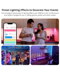 GloboStar® 80098 SONOFF L3-5M RGB Smart LED Strip Light WiFi 2.4GHz 90 SMD/M 5050 5m Roll & Power Adapter DC 5V Max 10W