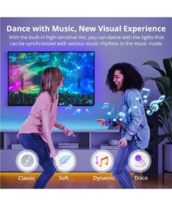 GloboStar® 80098 SONOFF L3-5M RGB Smart LED Strip Light WiFi 2.4GHz 90 SMD/M 5050 5m Roll & Power Adapter DC 5V Max 10W