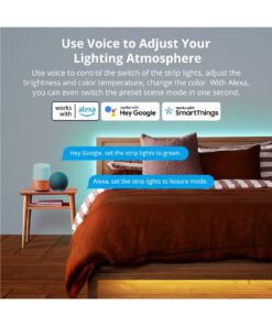 GloboStar® 80098 SONOFF L3-5M RGB Smart LED Strip Light WiFi 2.4GHz 90 SMD/M 5050 5m Roll & Power Adapter DC 5V Max 10W