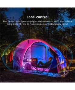 GloboStar® 80098 SONOFF L3-5M RGB Smart LED Strip Light WiFi 2.4GHz 90 SMD/M 5050 5m Roll & Power Adapter DC 5V Max 10W