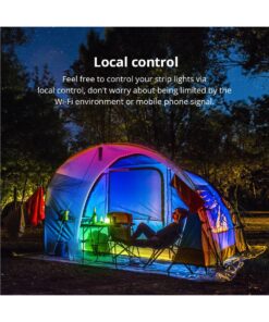 GloboStar® 80099 SONOFF L3-5M-PRO RGBIC Digital IC RGB Smart LED Strip Light WiFi 2.4GHz 90 SMD/M 5050 5m Roll & Power Adapter DC 5V Max 10W