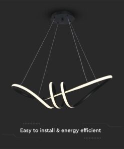 Κρεμαστό Φωτιστικό LED 24W Μαύρο V-TAC 3240lm Θερμό Λευκό 3000K – 8010