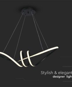 Κρεμαστό Φωτιστικό LED 24W Μαύρο V-TAC 3240lm Θερμό Λευκό 3000K – 8010