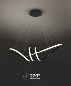 Κρεμαστό Φωτιστικό LED 24W Μαύρο V-TAC 3240lm Θερμό Λευκό 3000K – 8010