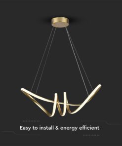 Κρεμαστό Φωτιστικό LED 24W Χρυσό V-TAC 3240lm Θερμό Λευκό 3000K – 8011