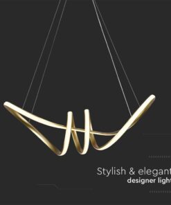 Κρεμαστό Φωτιστικό LED 24W Χρυσό V-TAC 3240lm Θερμό Λευκό 3000K – 8011