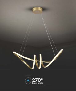 Κρεμαστό Φωτιστικό LED 24W Χρυσό V-TAC 3240lm Θερμό Λευκό 3000K – 8011