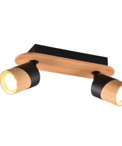 Φωτιστικό Οροφής Trio Lighting 2xGU10 Ξύλινου Χρώματος – 801100232