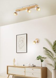 Φωτιστικό Οροφής Trio Lighting 3xGU10 Ξύλινου Χρώματος – 801100331